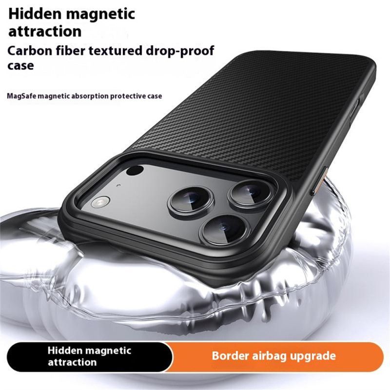 Skal iPhone 17 Pro Telefonfodral Magsafe-kompatibel Ultratunn Kolfiber