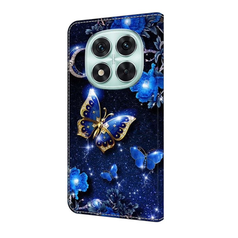 Fodral För Xiaomi Redmi Note 14 Pro 4g Glänsande Fjärilar