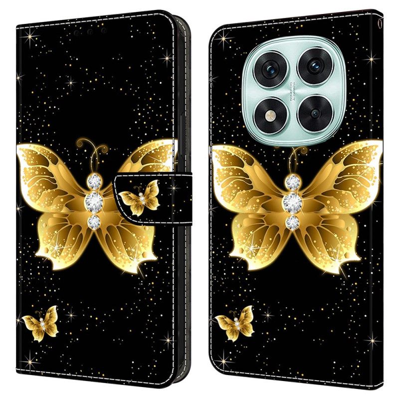 Fodral Xiaomi Redmi Note 14 Pro 4g Gyllene Fjärilar