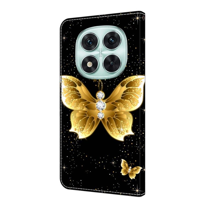 Fodral Xiaomi Redmi Note 14 Pro 4g Gyllene Fjärilar