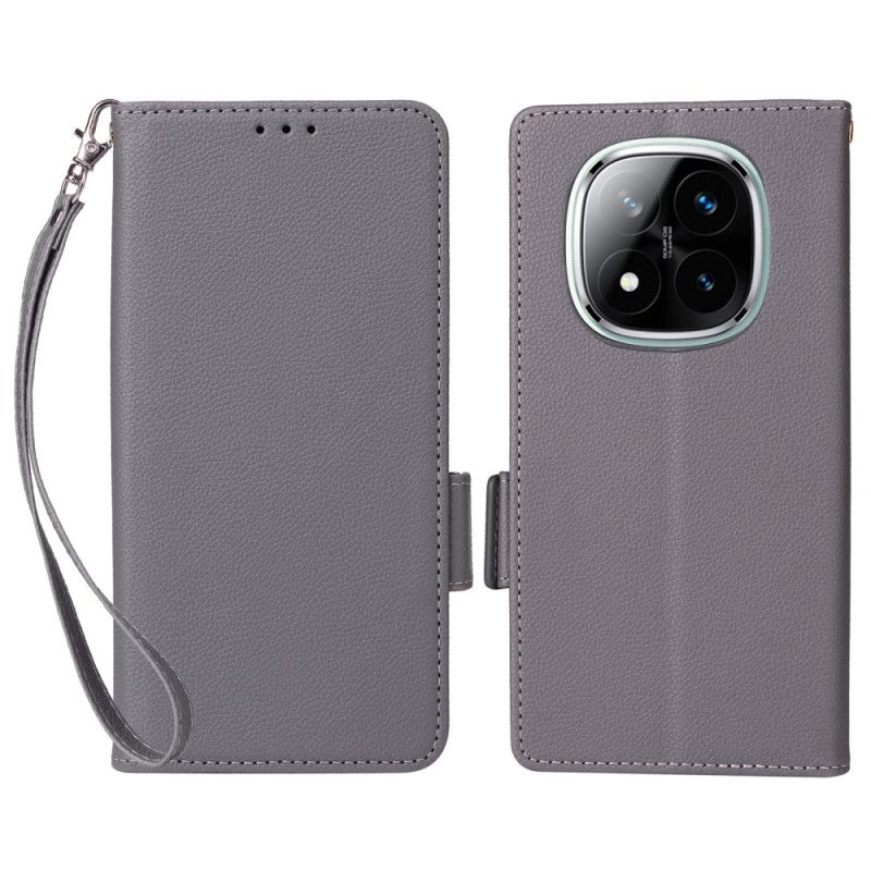 Fodral Xiaomi Redmi Note 14 Pro 4g Rem I Litchikonstläder