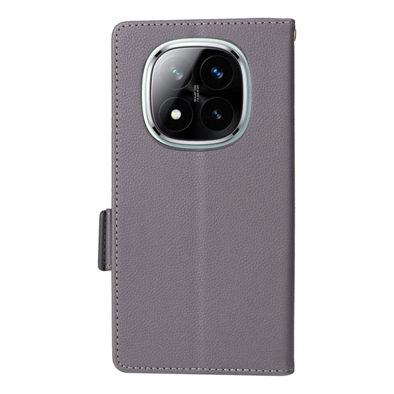 Fodral Xiaomi Redmi Note 14 Pro 4g Rem I Litchikonstläder