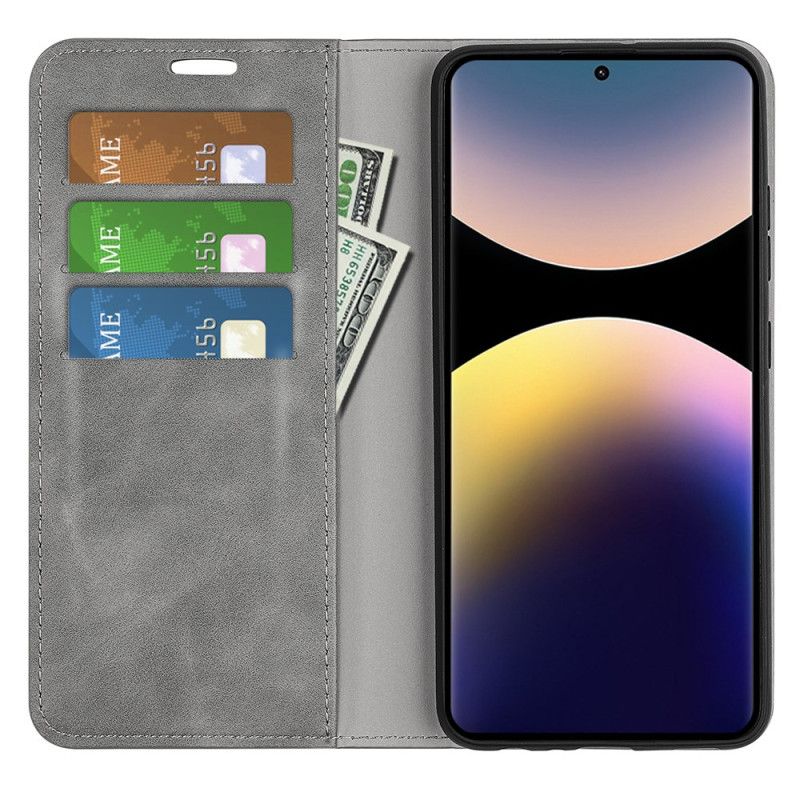 Folio-fodral Xiaomi Redmi Note 14 Pro 4g Lädermodell