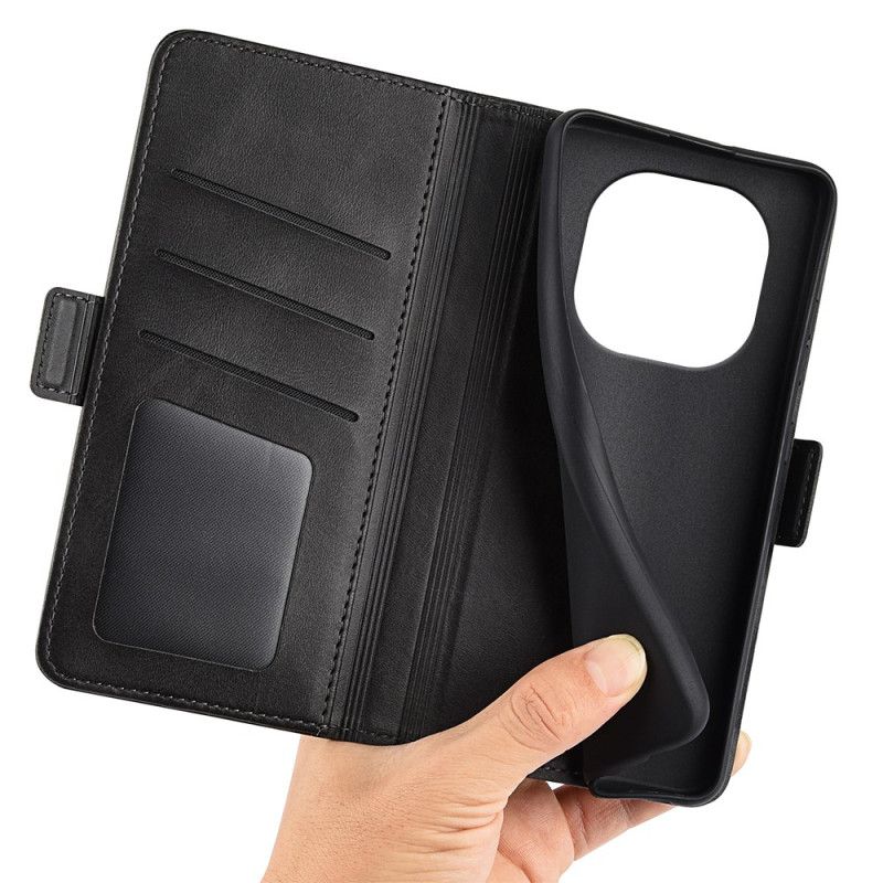 Läderfodral Xiaomi Redmi Note 14 Pro 4g Telefonfodral Dubbelspänne