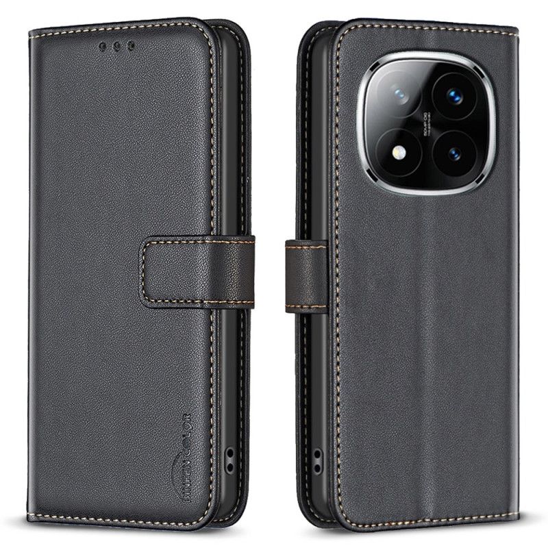 Läderfodral Xiaomi Redmi Note 14 Pro 4g Telefonfodral Klassisk Binfen-färg