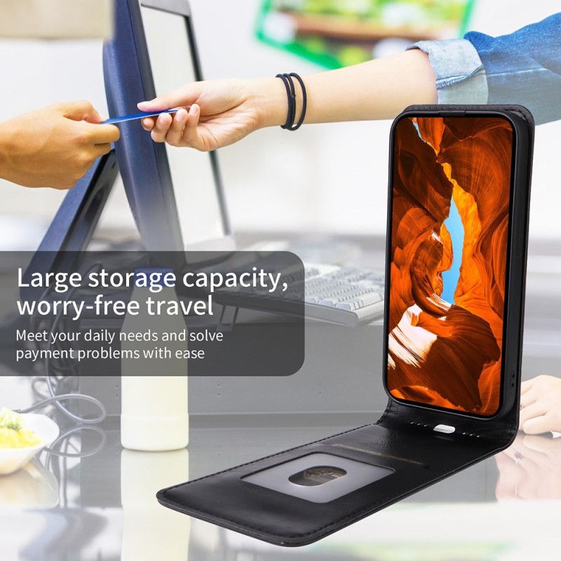 Läderfodral Xiaomi Redmi Note 14 Pro 4g Telefonfodral Vertikal Fällbar Design
