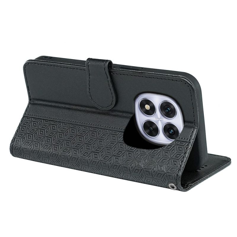 Läderskal Fodral Xiaomi Redmi Note 14 Pro 4g Kuberkant Och Rem