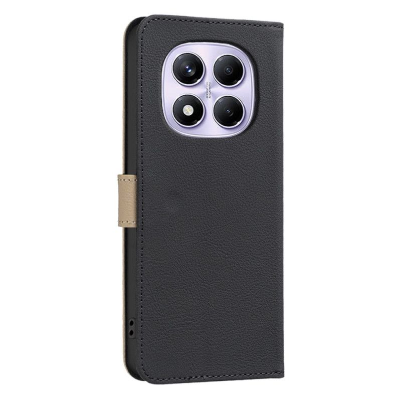 Läderskal Fodral Xiaomi Redmi Note 14 Pro 4g Tvåfärgad Binfen Color