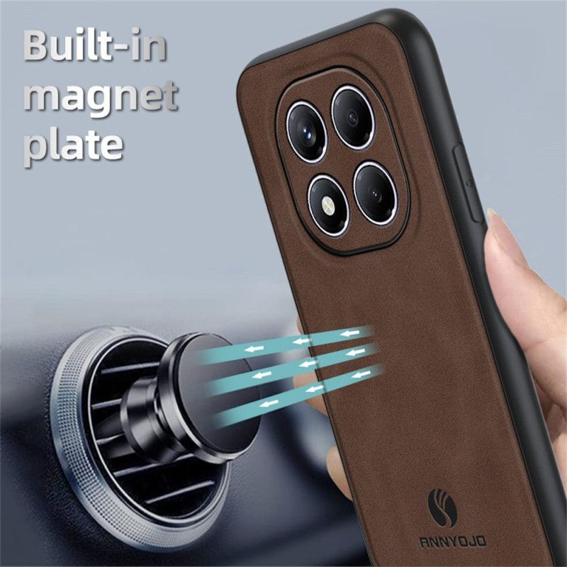 Skal Xiaomi Redmi Note 14 Pro 4g Annyojo Lädereffekt