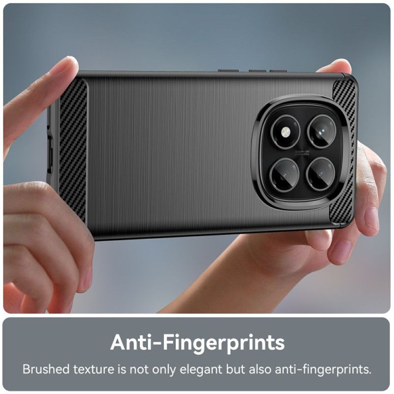 Skal Xiaomi Redmi Note 14 Pro 4g Telefonfodral Borstad Kolfiber