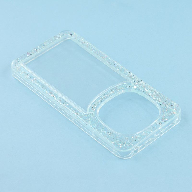 Skal Xiaomi Redmi Note 14 Pro 4g Telefonfodral Transparent Med Glitterkanter