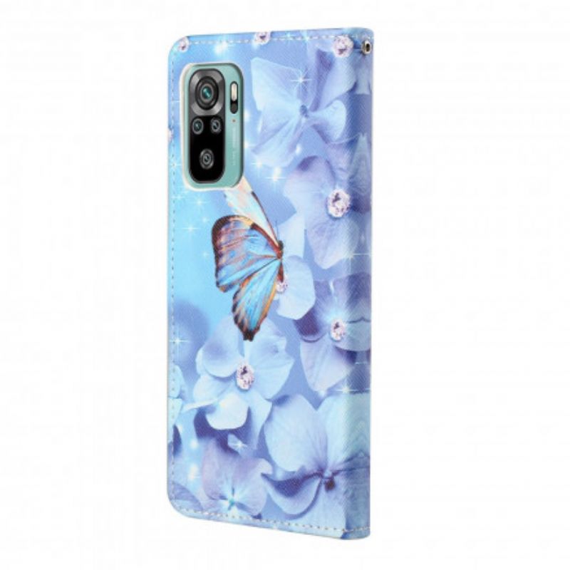 Fodral För Xiaomi Redmi 10 Diamond Strappy Butterflies