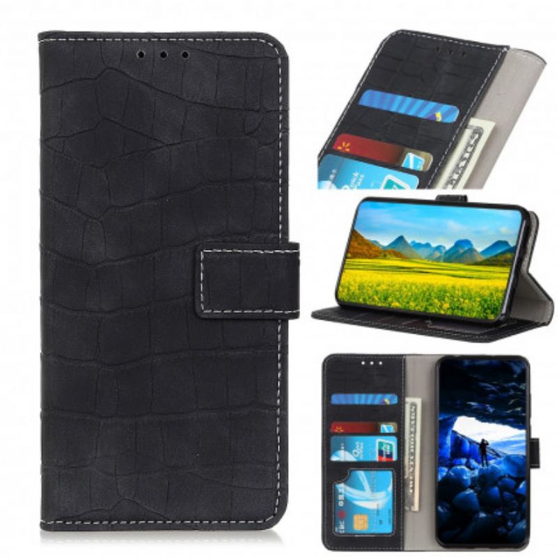 Fodral Xiaomi Redmi 10 Vintage Krokodilskinnstil