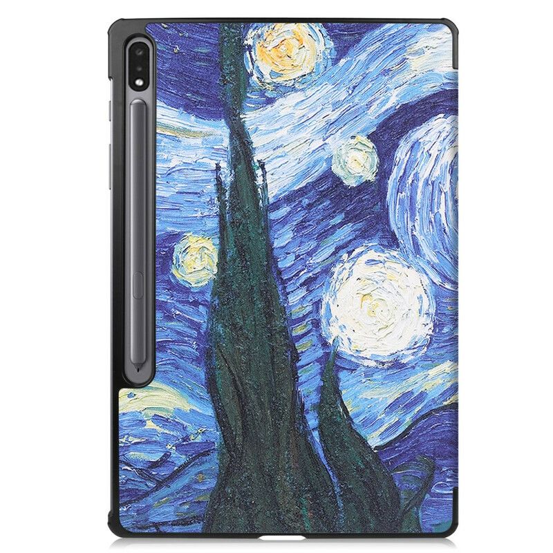 Smart Fodral Samsung Galaxy Tab S7 Fe Starry Night Pennhållare
