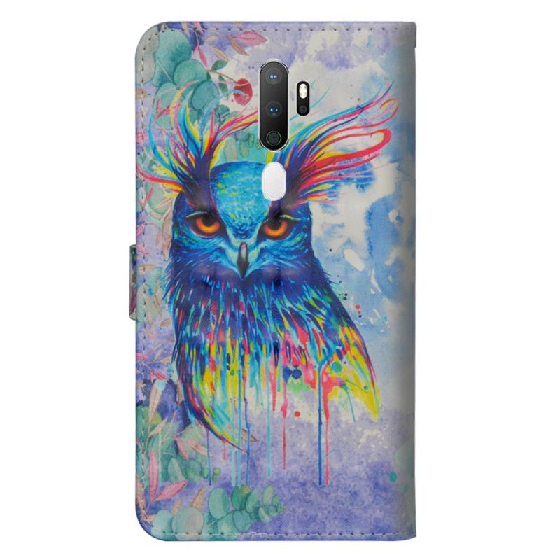 Fodral för Oppo A5 2020 Akvarellfågel