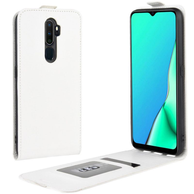 Läderfodral Oppo A5 2020 Svart Mobilskal Vikbar Lädereffekt