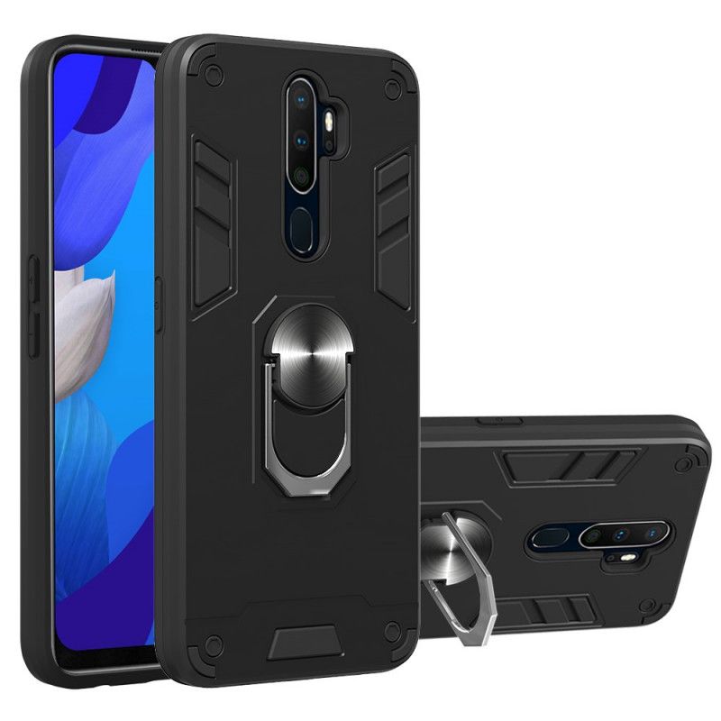 Skal Oppo A5 2020 Svart Mobilskal Avtagbar Med Stödring