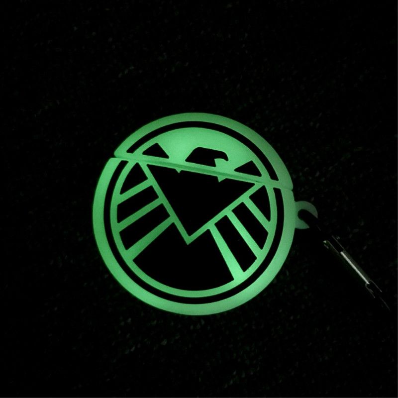 Skal AirPods Pro Svart Fluorescerande Örn Med Karbinhake