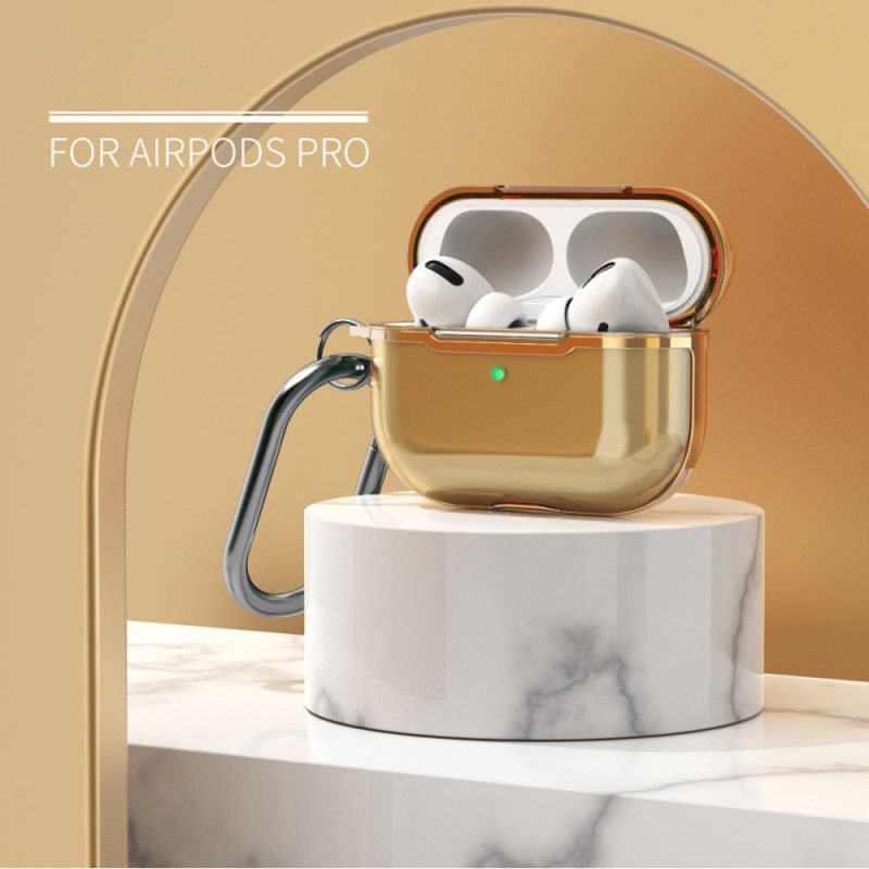 Skal för AirPods Pro Grå Metallisk Design Med Karbinhake