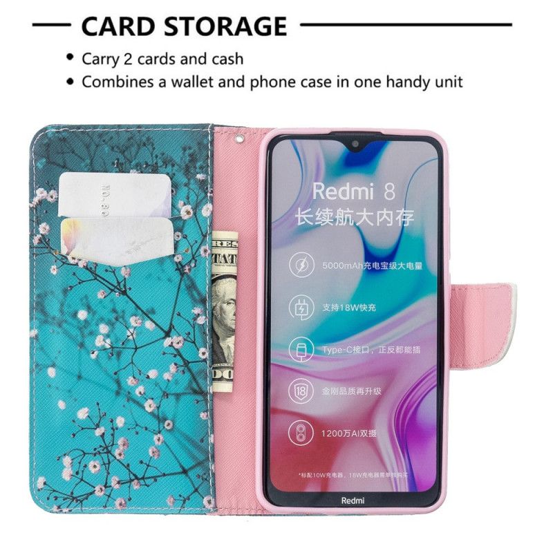 Läderskal Xiaomi Redmi 8 Blommande Träd