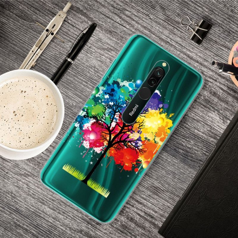 Skal för Xiaomi Redmi 8 Transparent Akvarell Träd