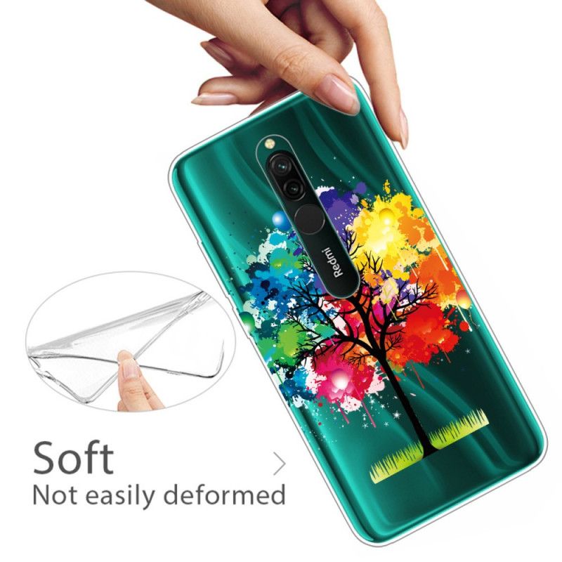 Skal för Xiaomi Redmi 8 Transparent Akvarell Träd
