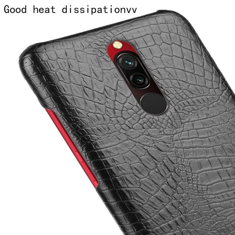 Skal Xiaomi Redmi 8 Svart Krokodilhudstil