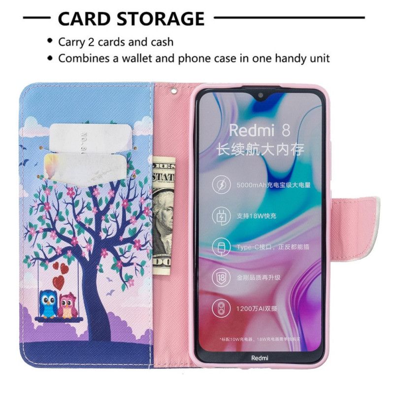 Skyddsfodral Xiaomi Redmi 8 Ugglor På Gungan