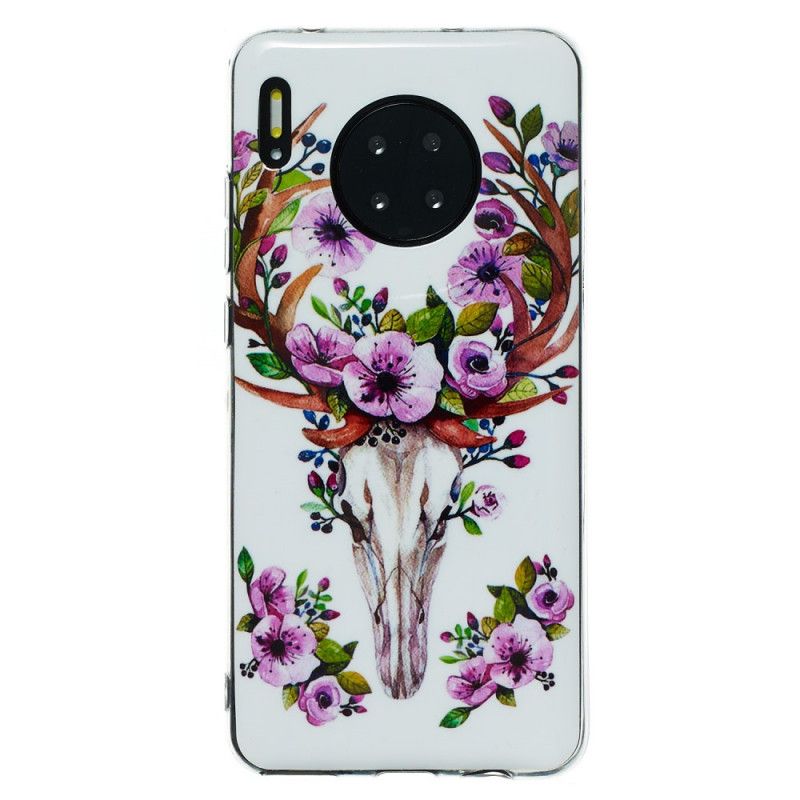 Skal för Huawei Mate 30 Fluorescerande Blommande Älg