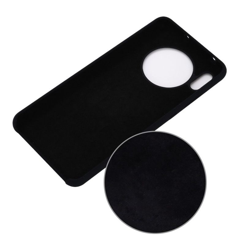 Skal Huawei Mate 30 Svart Mobilskal Flytande Silikon Design