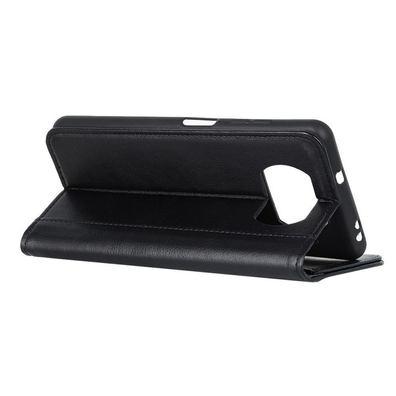 Folio-fodral Xiaomi Poco X3 Svart Mobilskal Elegant Splitlitchiläder
