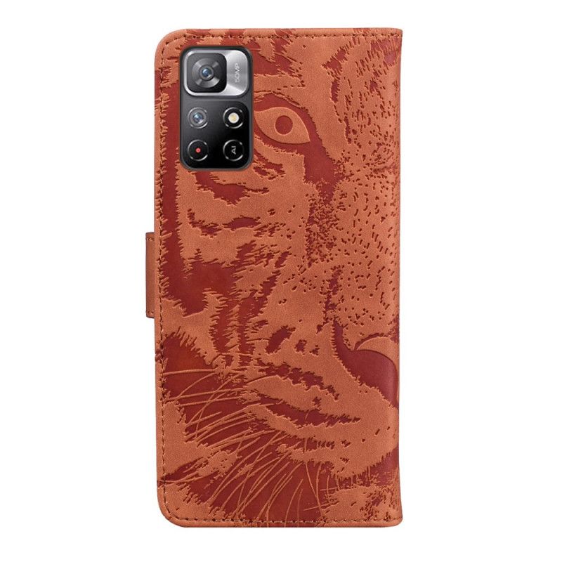 Fodral För Xiaomi Redmi Note 11 / Poco M4 Pro 5g Tiger Face Print