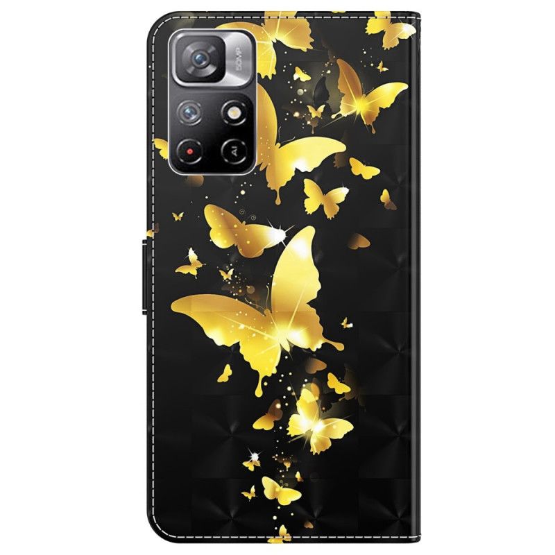 Fodral Xiaomi Redmi Note 11 / Poco M4 Pro 5g Gula Fjärilar