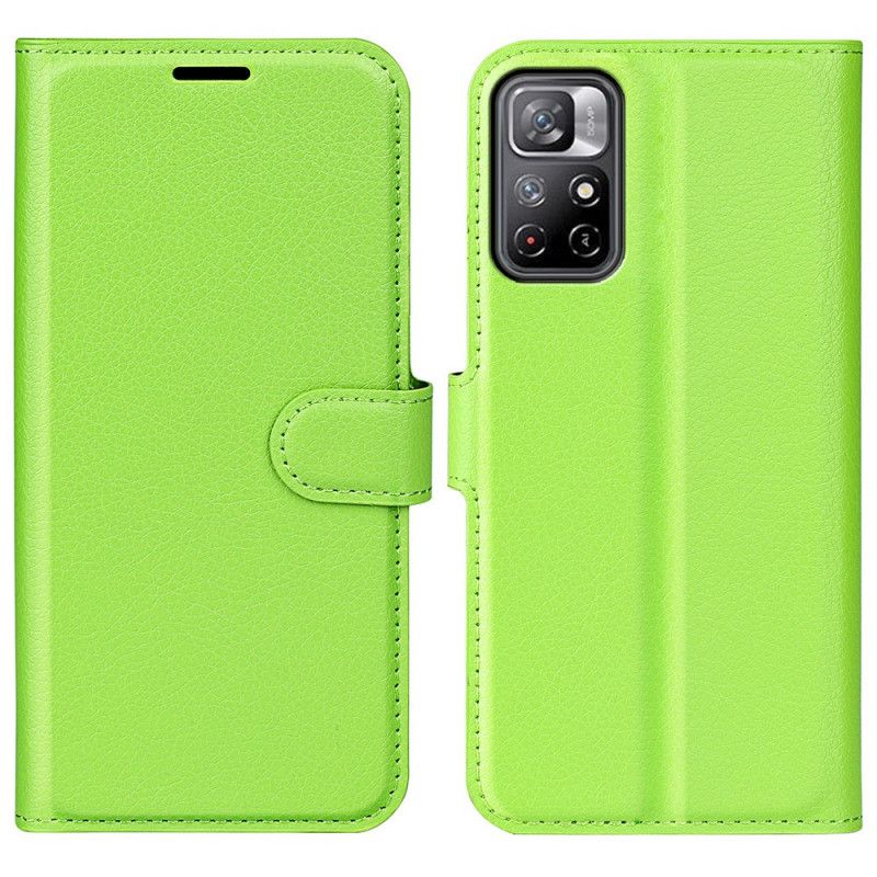 Fodral Xiaomi Redmi Note 11 / Poco M4 Pro 5g Klassisk Litchi-lädereffekt