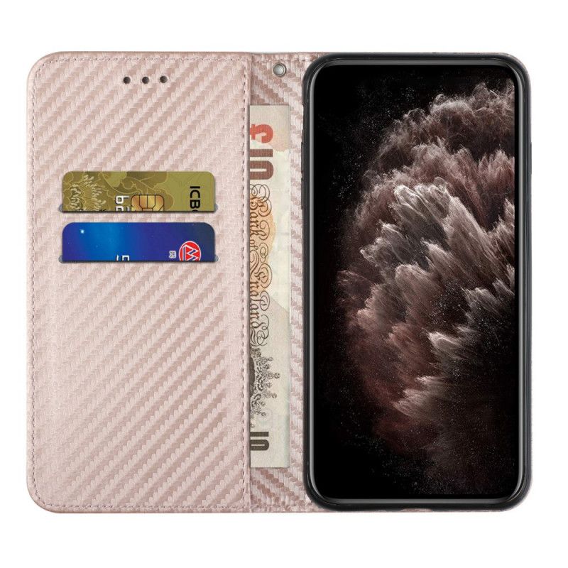 Folio-fodral För Xiaomi Redmi Note 11 / Poco M4 Pro 5g Kolfiberrem