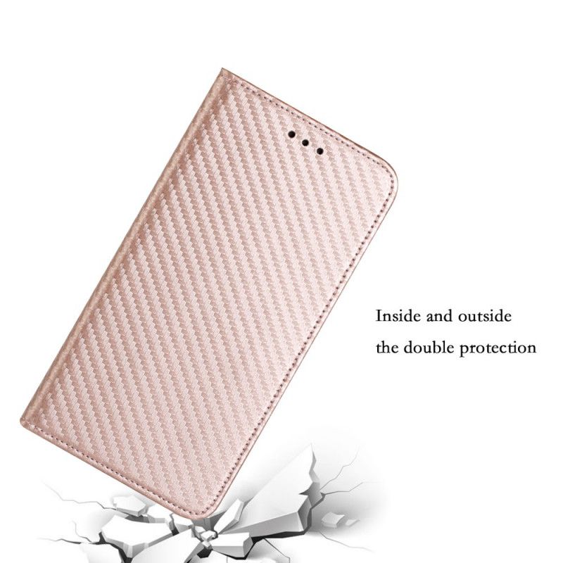 Folio-fodral För Xiaomi Redmi Note 11 / Poco M4 Pro 5g Kolfiberrem