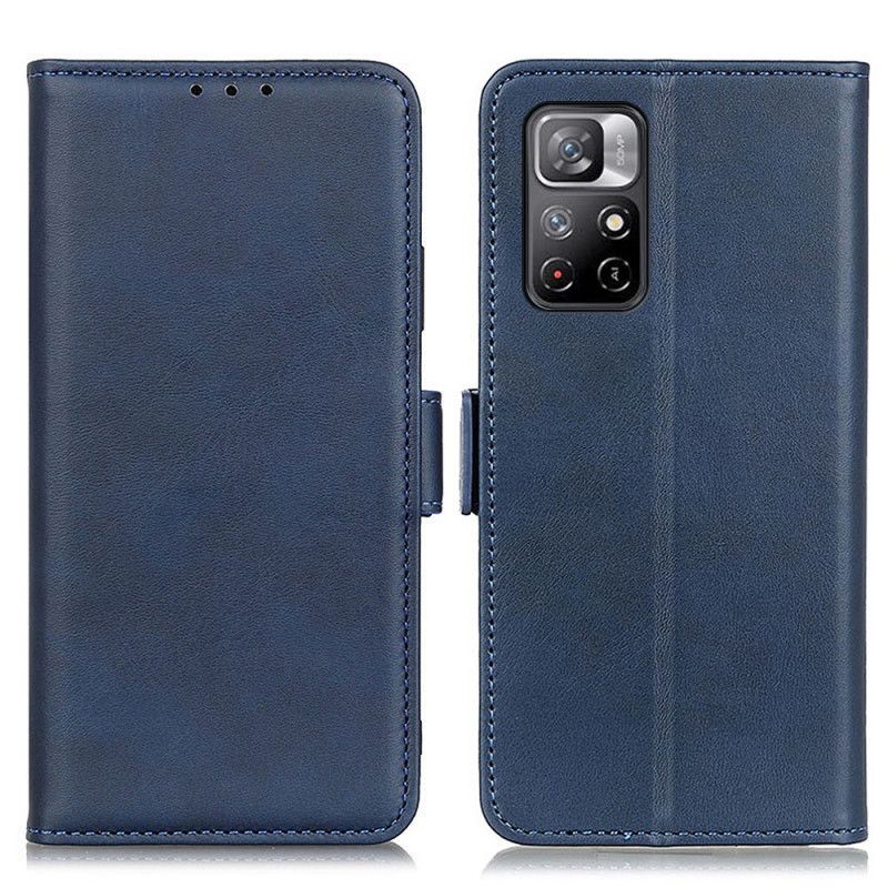 Läderfodral Xiaomi Redmi Note 11 / Poco M4 Pro 5g Telefonfodral Dubbel Klaff