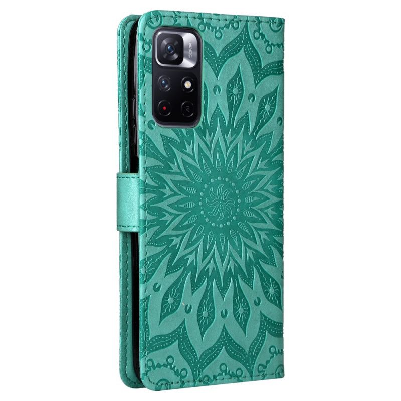 Läderfodral Xiaomi Redmi Note 11 / Poco M4 Pro 5g Telefonfodral Solblomma