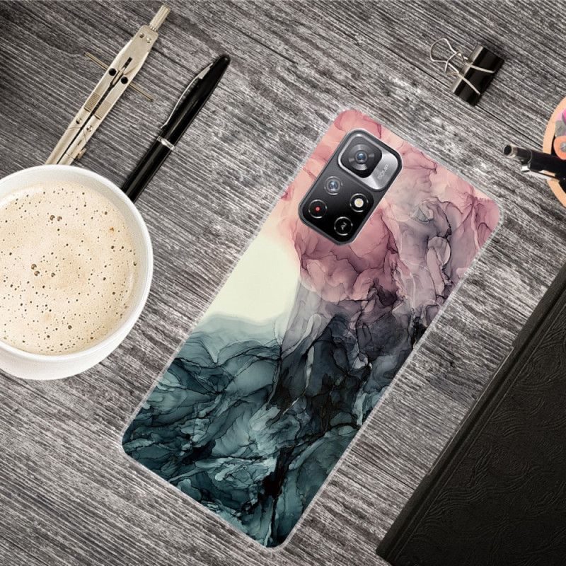 Skal Xiaomi Redmi Note 11 / Poco M4 Pro 5g Telefonfodral Färgad Marmor