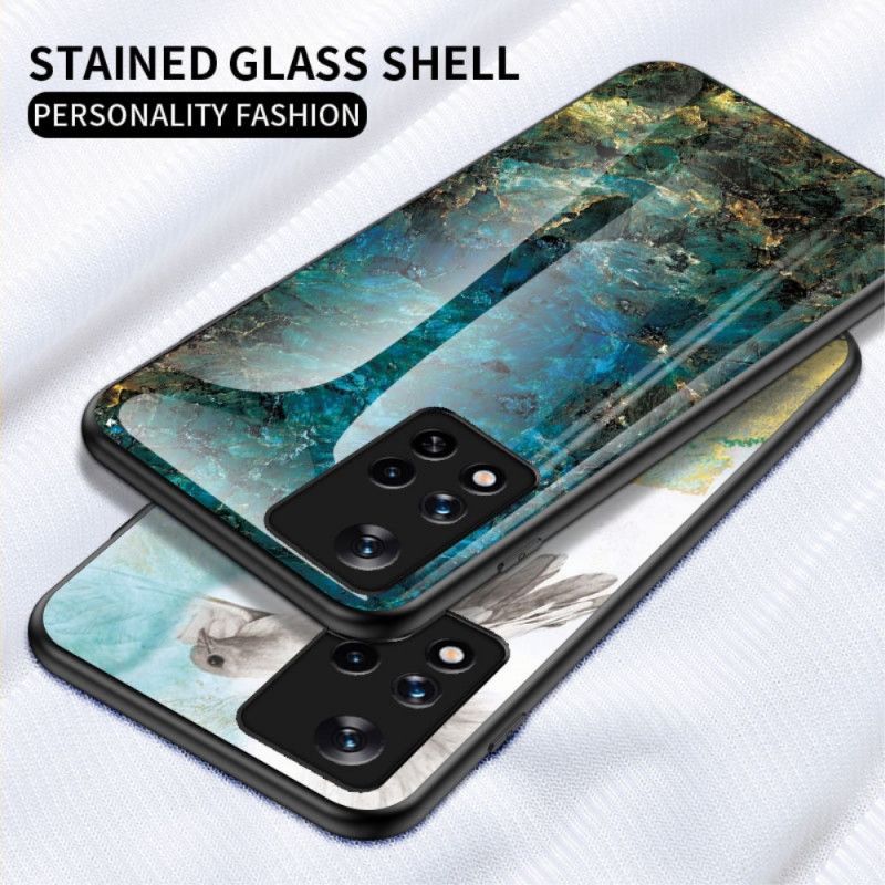 Skal Xiaomi Redmi Note 11 / Poco M4 Pro 5g Telefonfodral Marmorfärger Härdat Glas