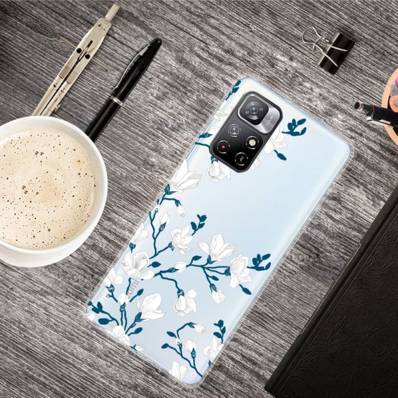 Skal Xiaomi Redmi Note 11 / Poco M4 Pro 5g Vita Blommor