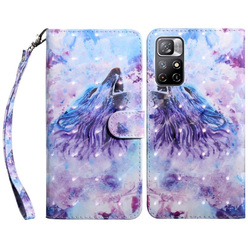 Skyddsfodral Xiaomi Redmi Note 11 / Poco M4 Pro 5g Wolf Watercolor