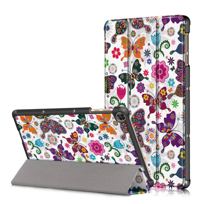 Smart Fodral Huawei MatePad T 10s Förstärkta Fjärilar Och Blommor