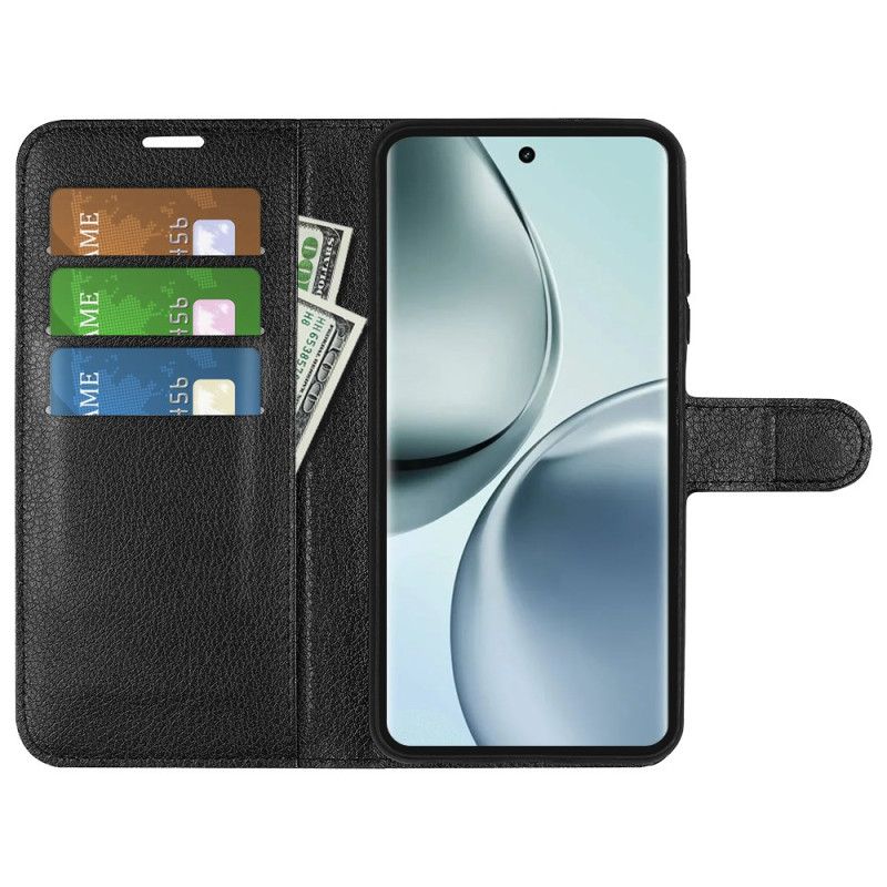 Fodral För Realme 14 Pro 5g Klassiskt Litchikonstläder