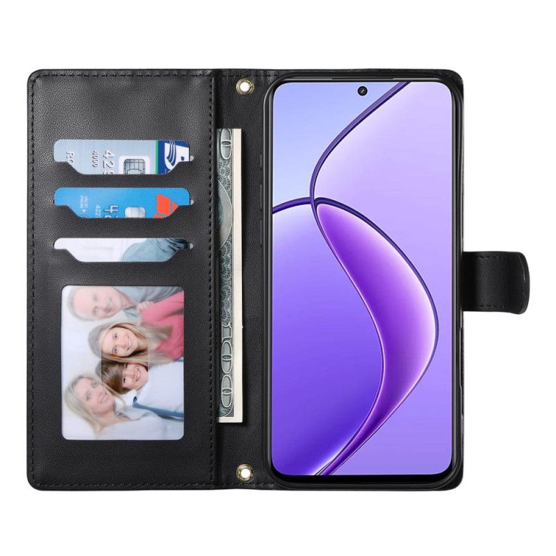 Fodral För Realme 14 Pro 5g Quiltad Design Med Rem Och Axelrem