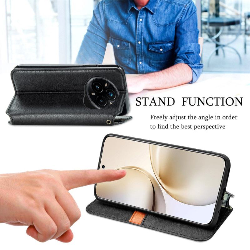 Folio-fodral Realme 14 Pro 5g Diamantkant I Mockaeffekt