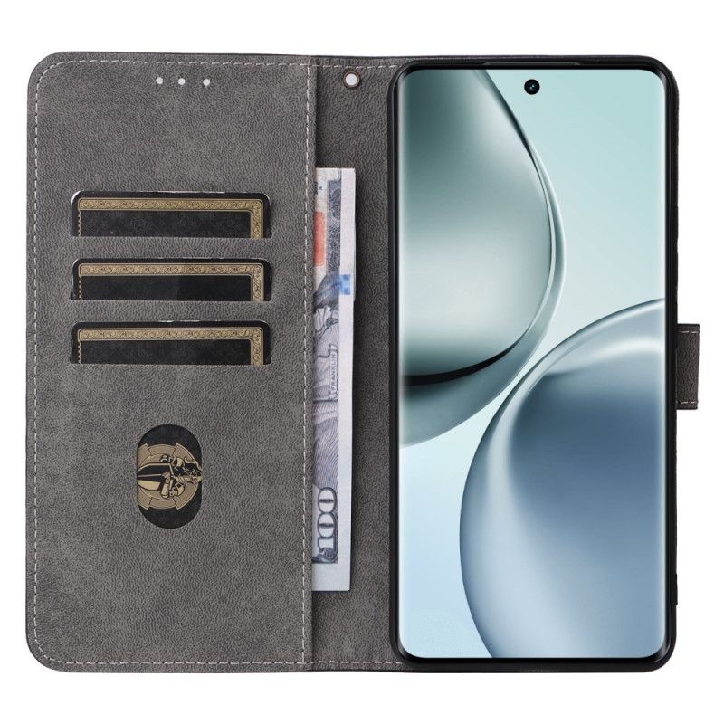 Läderfodral Realme 14 Pro 5g Telefonfodral Rfid-skydd Med Mockaeffekt Och Rem