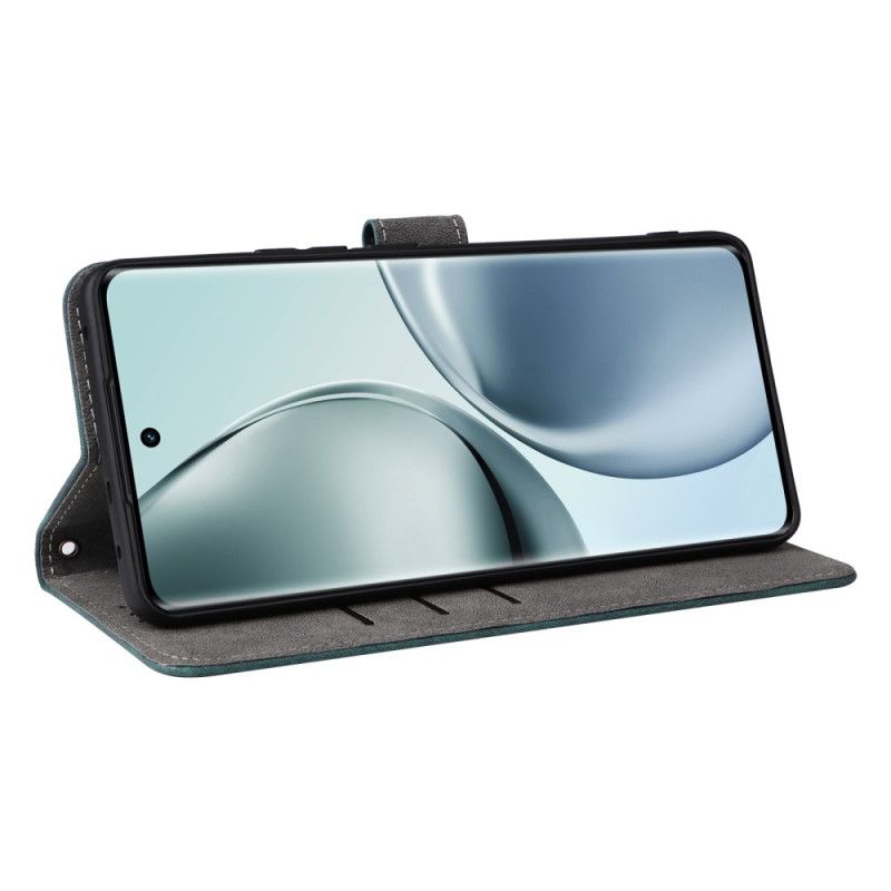 Läderfodral Realme 14 Pro 5g Telefonfodral Rfid-skydd Med Mockaeffekt Och Rem