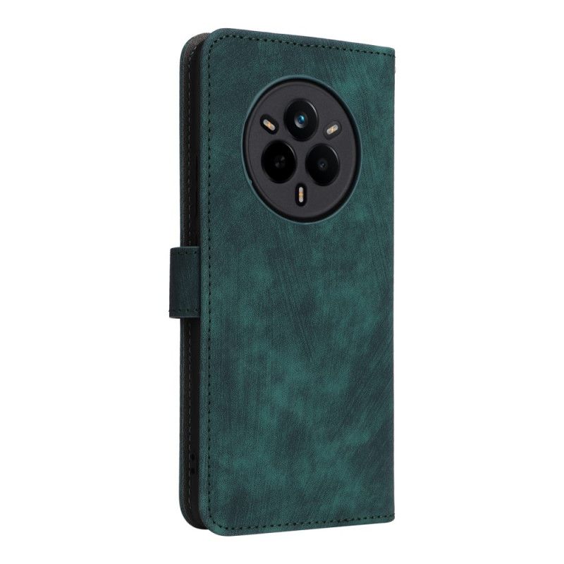 Läderfodral Realme 14 Pro 5g Telefonfodral Rfid-skydd Med Mockaeffekt Och Rem