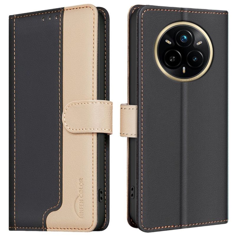 Läderfodral Realme 14 Pro 5g Telefonfodral Tvåfärgad